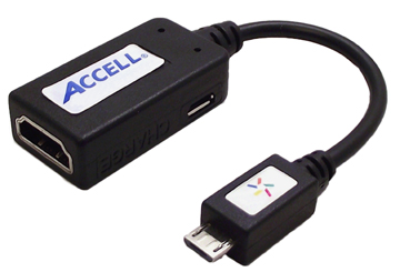 Accell, MHL cable,Smartphone, tablet, MHL-enabled HDTV